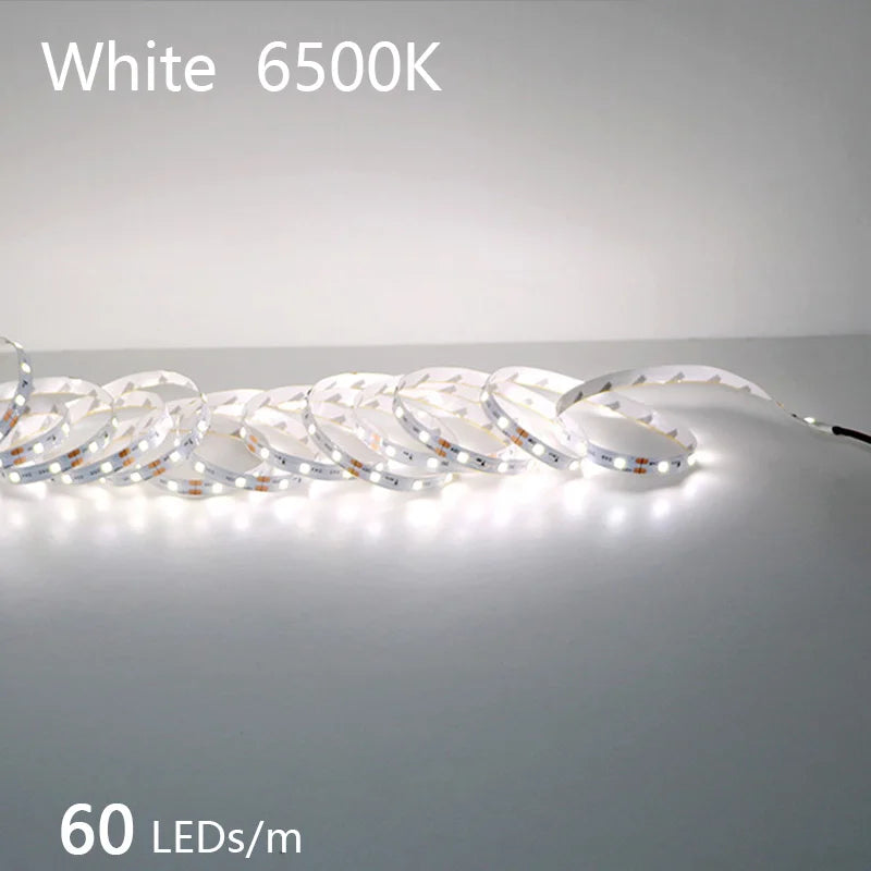 2835 5M 300 600 1200LEDs LED Strip DC12V 24V 120LEDs/m Home Waterproof IP65 Lamp Strip Flexible And Cuttable Soft Lamp Bar