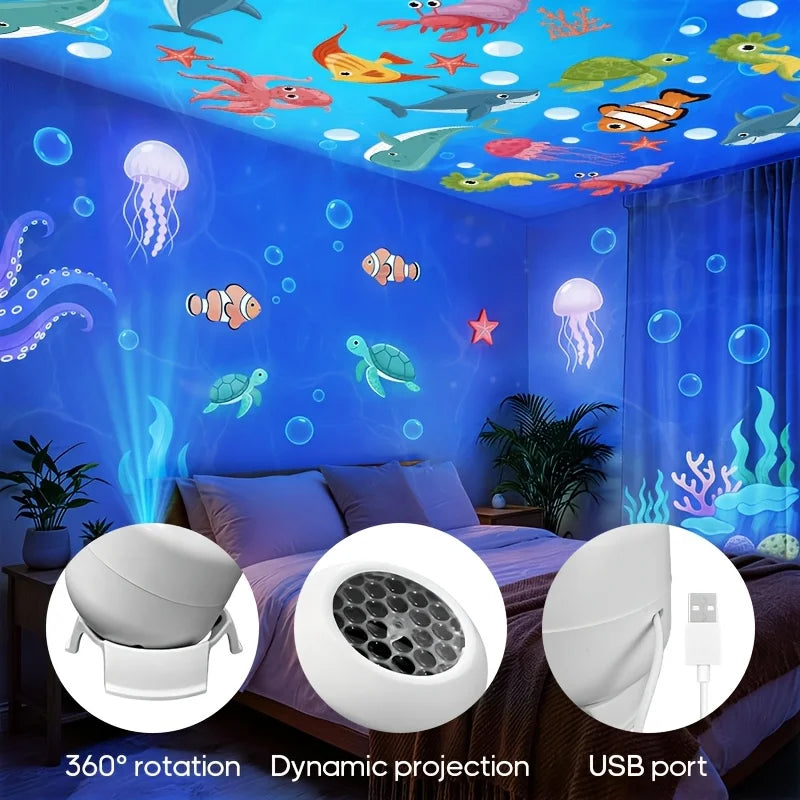 LED Night Light Starry Ocean Projection Light 360 Rotating D