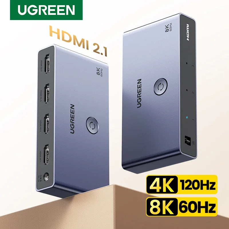UGREEN HDMI 2.1 Switcher 8K 60Hz 4K120Hz HDMI-compatible Swi