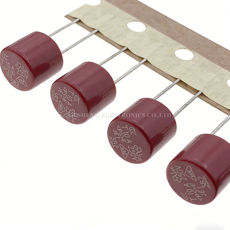 10PCS 382 Cylindrical Plastic Fuse T250mA 0.5A 1A 2A 3.15A 4