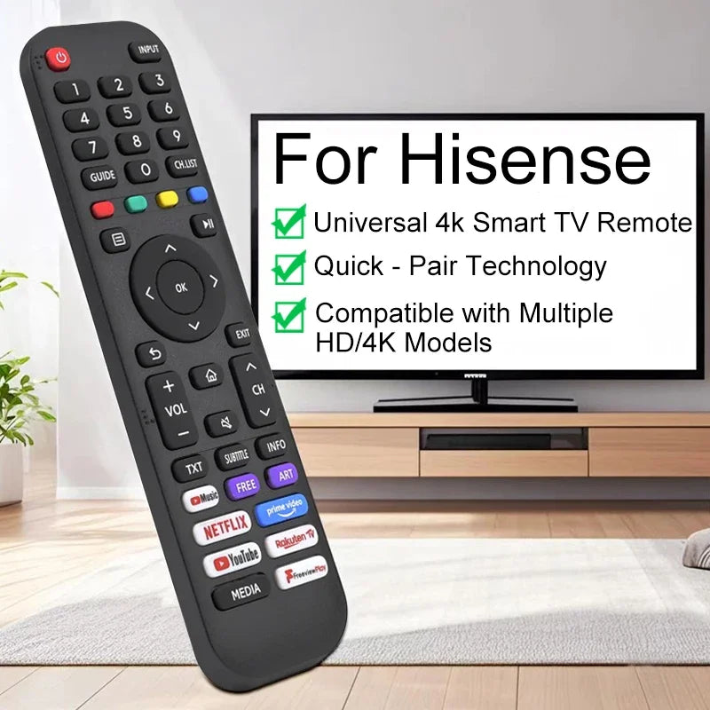Universal TV Remote for Hisense 4K UHD Android Smart TV with
