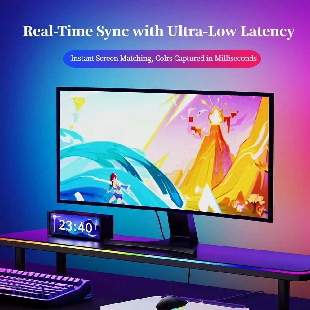 Upgrade RGB PC Backlight for 24-34 Inch Monitor Led Light wi