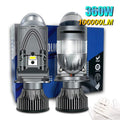 2Pcs High Power Double Mini Lens H4 LED Headlight Bulb Proje