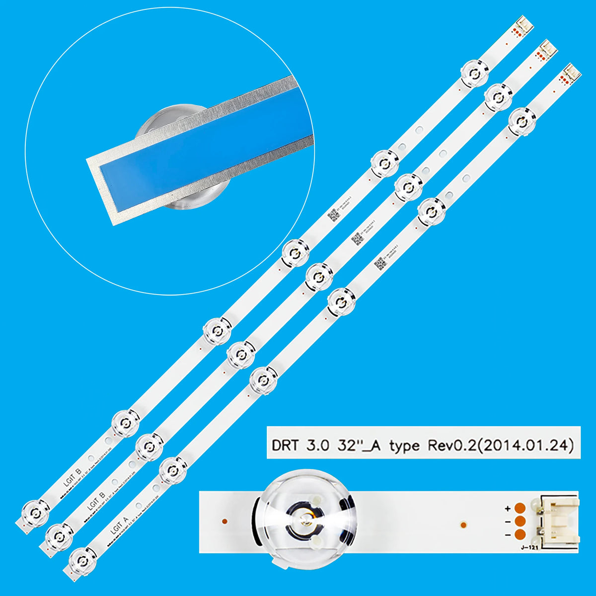 3 x LED backlight Strip for 32 TV innotek drt 3.0 32 LGIT dr