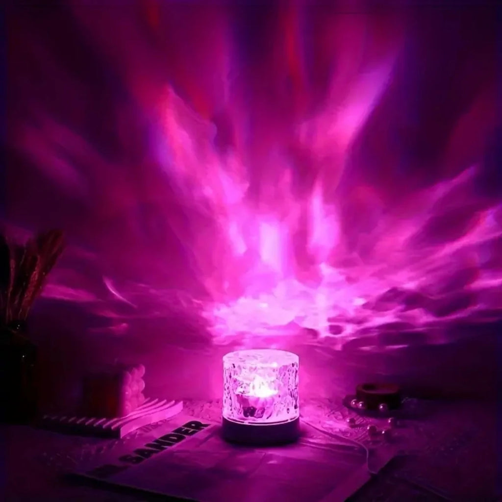 Rechargeable 16 Color LED Water Ripple Projector Night Light