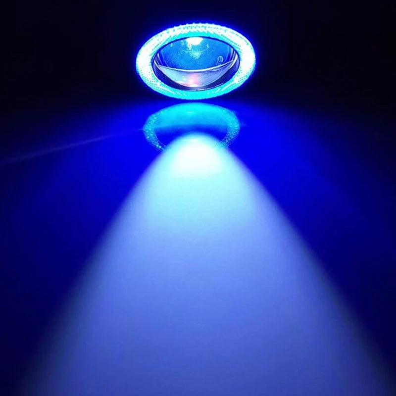 2.5 Inch Angel Eyes Halo Ring 12V Auto Modified Car LED Fog Light Headlight Bulb Projector Led COB Auto DRL Fog Light Lamp
