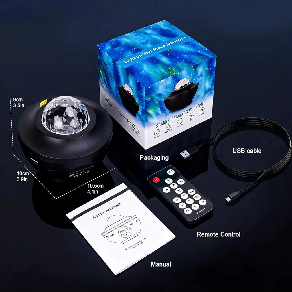 LED Starry Sky Galaxy Projector Night Light BT Music Player 