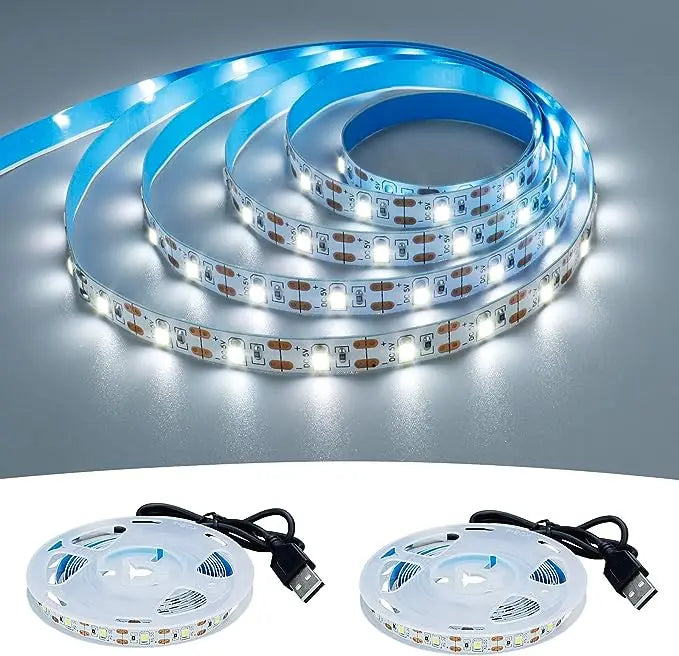 DC 5V USB LED Strips 2835 Warm White LED Strip Light TV Mirror Backlight Lighting Tape Room Decor Lamp Ribbon LED String Light