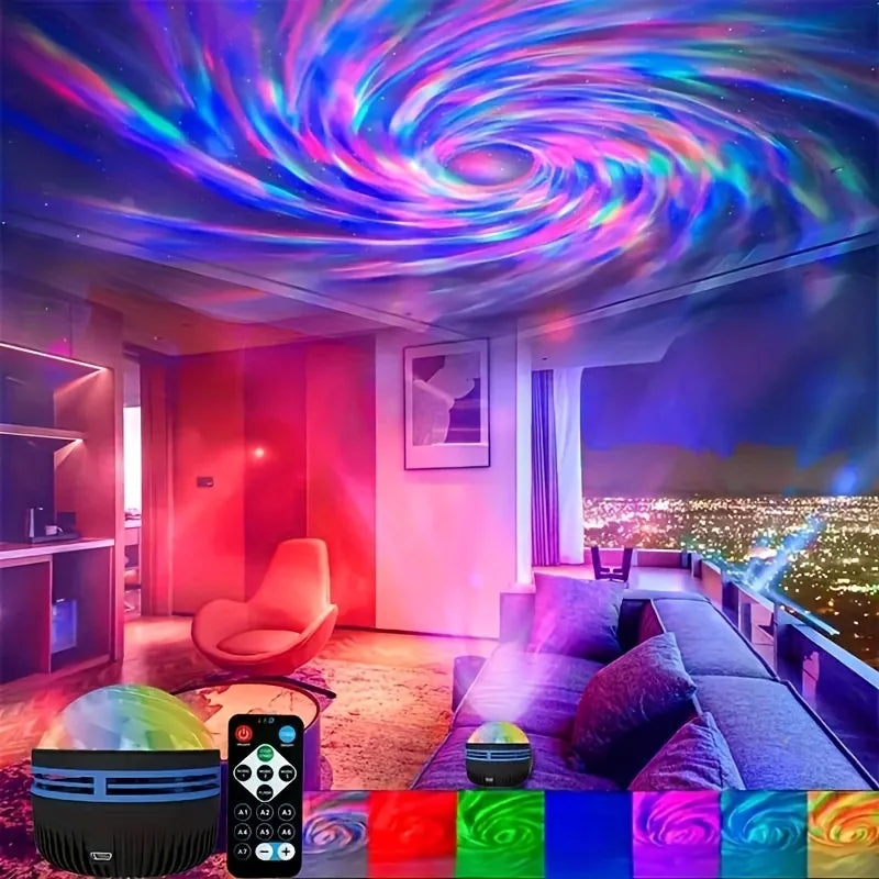 Northern Lights Starry Sky Projector LED Night Light with Re