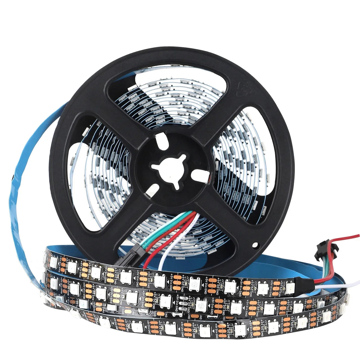 WS2812B 5050 RGBIC 5V Smart LED Strip Individually Addressable IC 30/60/144Pixels/Leds/metre Black/White PCB IP30/67 Waterproof