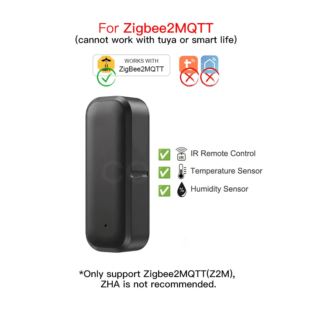 Tuya Zigbee 38KHz IR Remote Control Temperature Humidify Sensor Smart Wireless Universal for TV DVD AC for Alexa Google Home