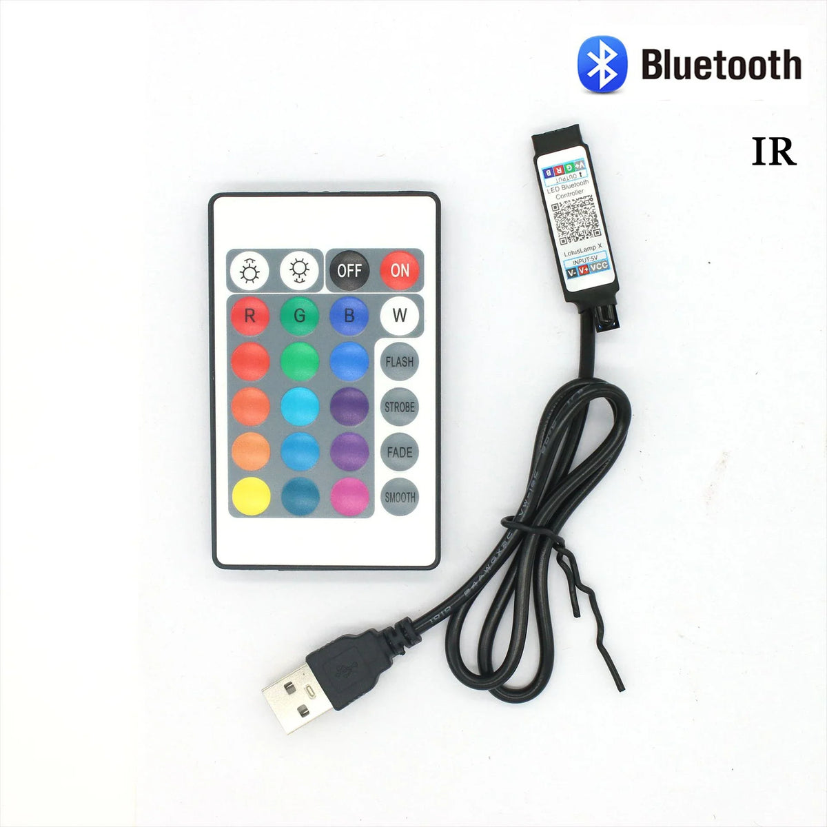 5V LED Strip USB Bluetooth 3 24 44 Keys RGB Controller IR Re