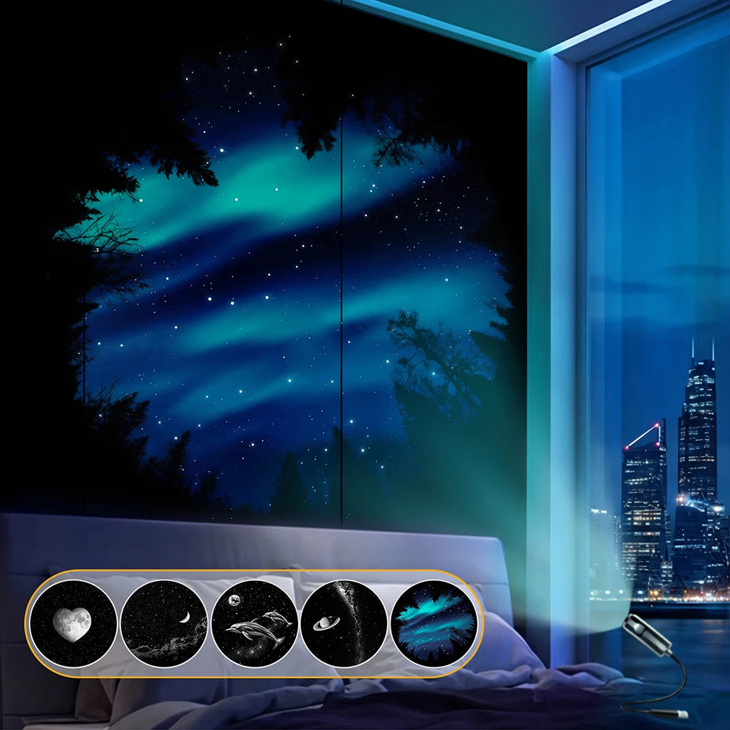 Starry Sky Projection Light 5 Patterns LED Planet Aurora Moo