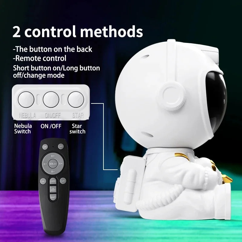 Astronaut LED Star Galaxy Projector Night Light - Starry Sky
