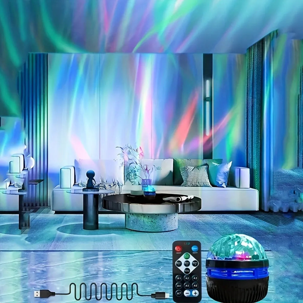 USB Galaxy Projector Aurora 5V Night Light 360 Rotating GB C