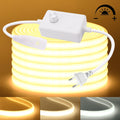 COB LED Strip Light With EU Switch/Dimmer Plug 220V 230V 240