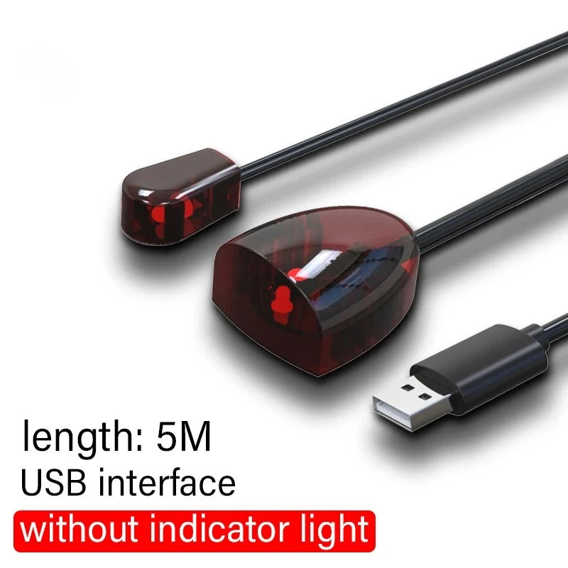 Universal IR Infrared Remote Extender No Delay Infrared Transceiver Control Receiver USB Adapter For TV Set Box DVD PVR 3.5mm