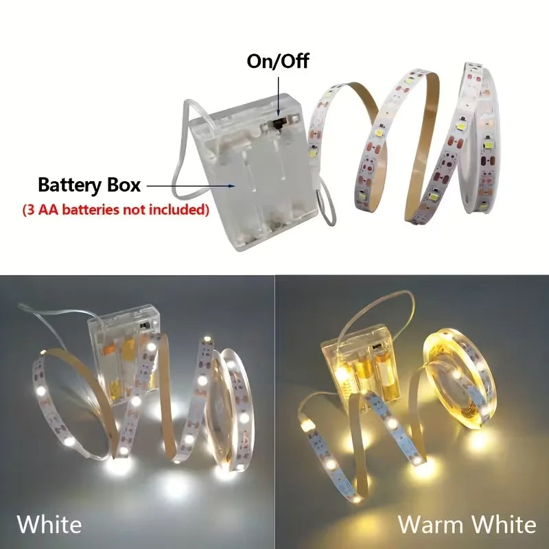 1 Flexible Led Light Strip Low Voltage 5V Battery Box Powere