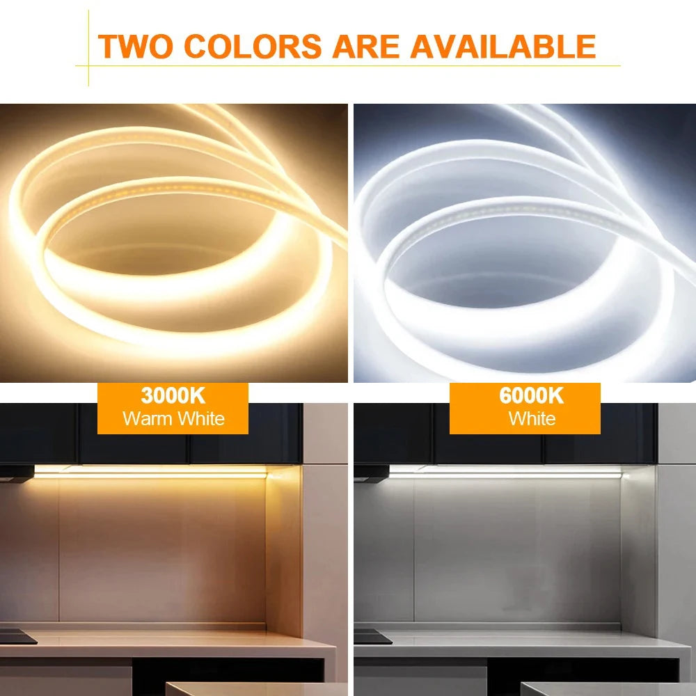 220V LED Strips High Brightness COB LED Strip Adhesive Wroat