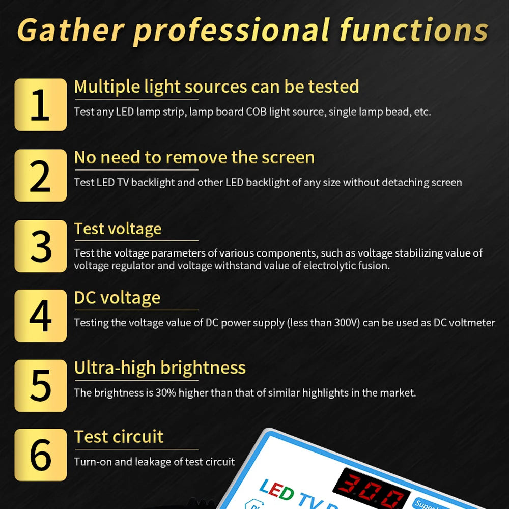 LED Lamp TV Backlight Tester Multipurpose LED Strips Beads T