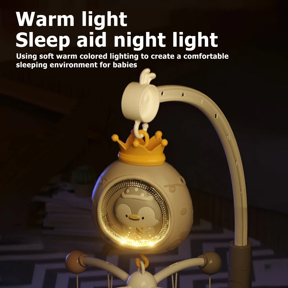 Baby Crib Mobile with Projector and Night Light Remote Contr