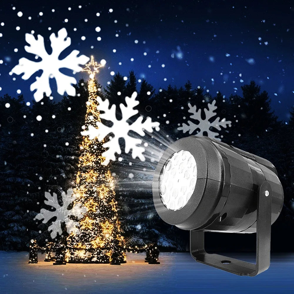 LED USB Snowflake Projector Holiday Lights Christmas Project