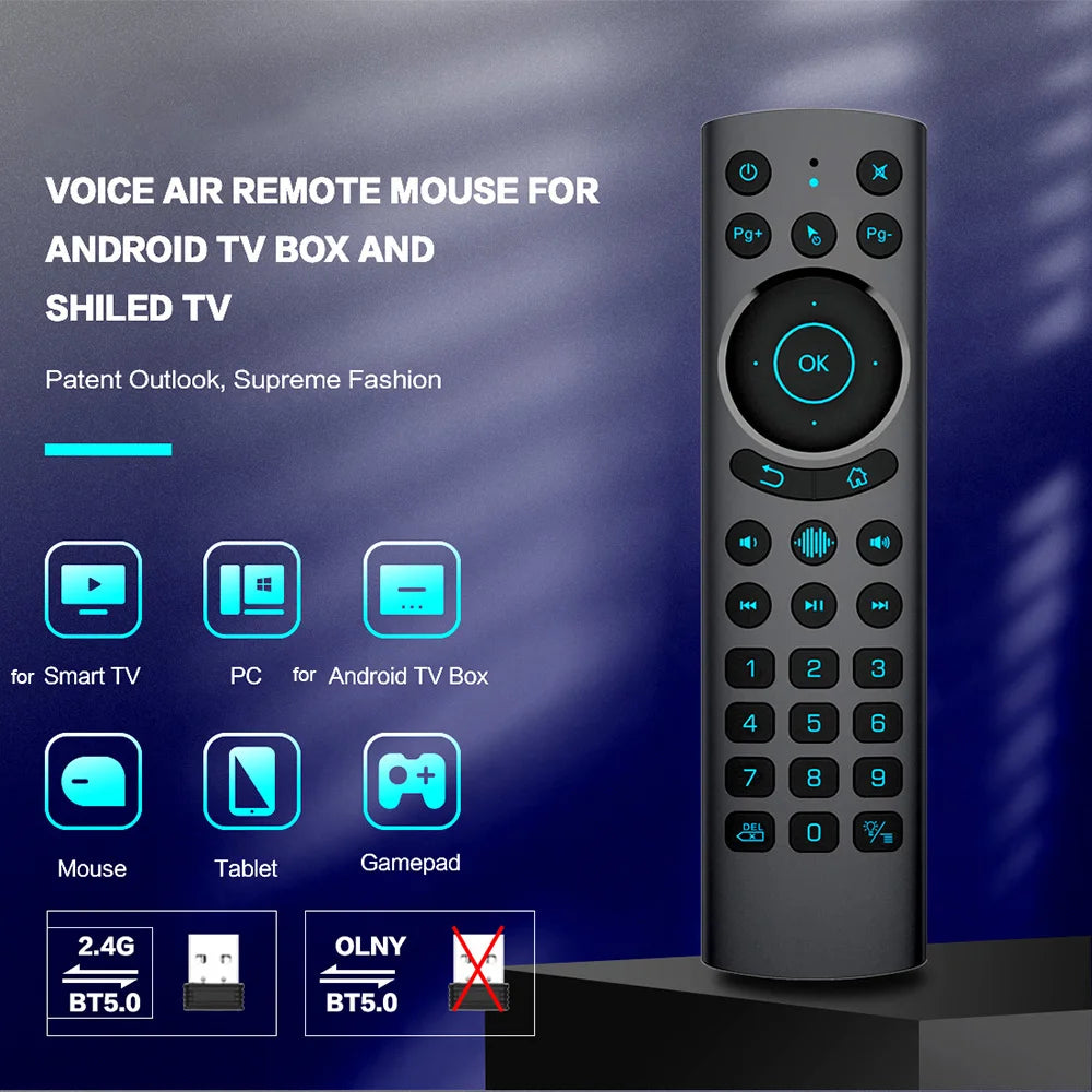 KEBIDUMEI G20S PRO Air Mouse Backlit Light 2.4G BT Wireless 