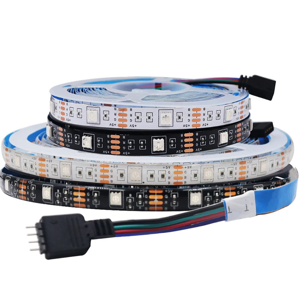 RGB LED Strip Light DC 5V 5050 Flexible LED Tape 50cm 1m 2m 
