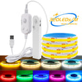 COB LED Strip 8mm Motion Sensor USB/Battery Powered 5V 320LE