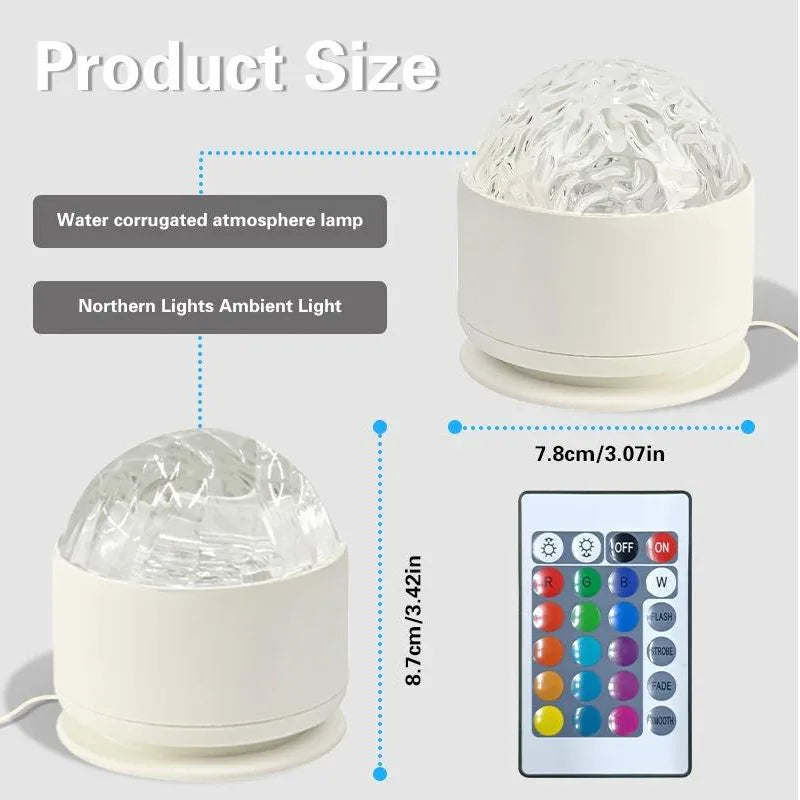 Aurora Borealis Starry Sky Rotating Projector with Remote Co