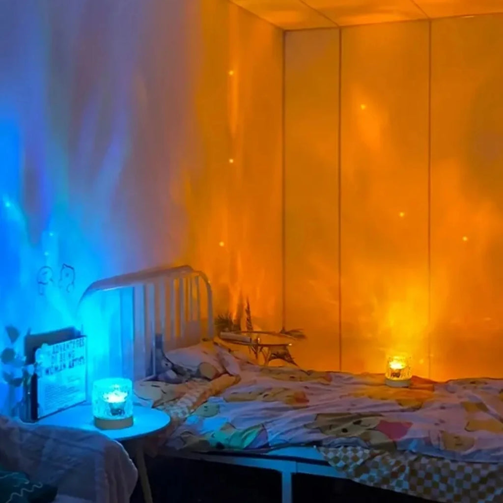 Rechargeable 16 Color LED Water Ripple Projector Night Light