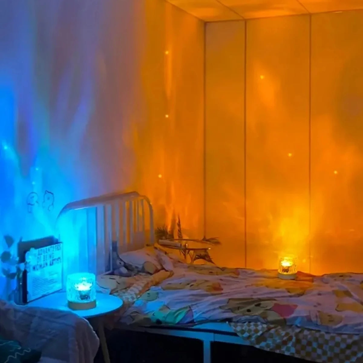 Rechargeable 16 Color LED Water Ripple Projector Night Light