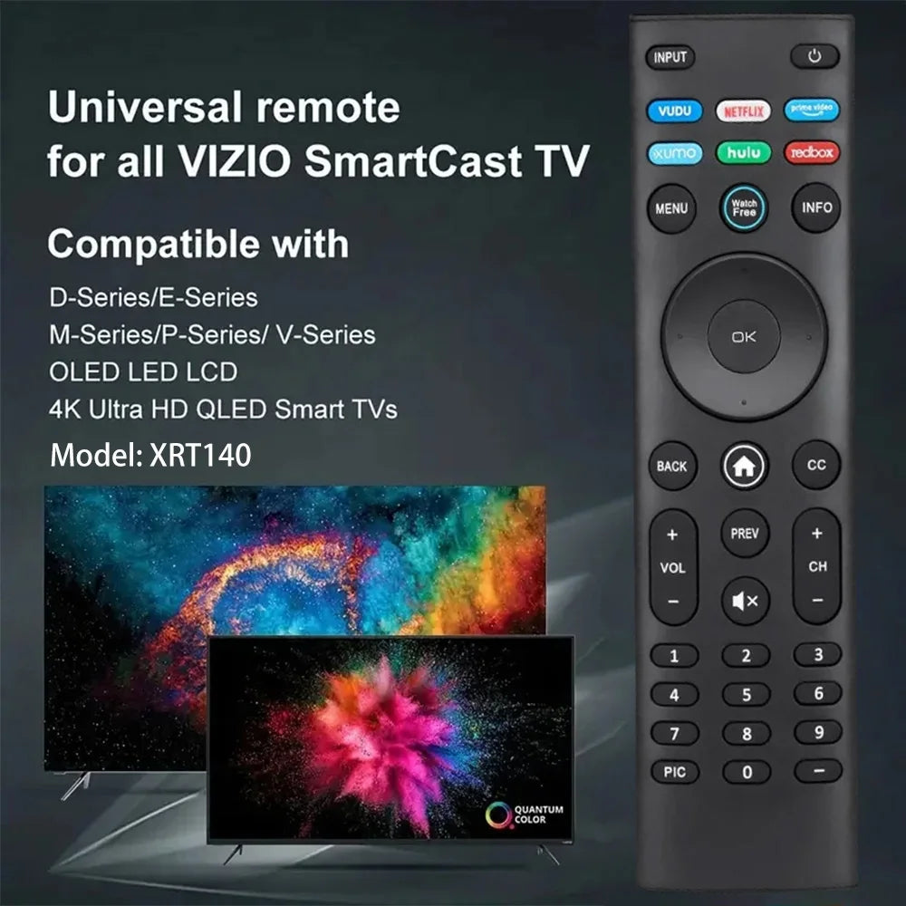 Universal Replace Remote XRT140 for VIZIO All LCD LED HDTV H