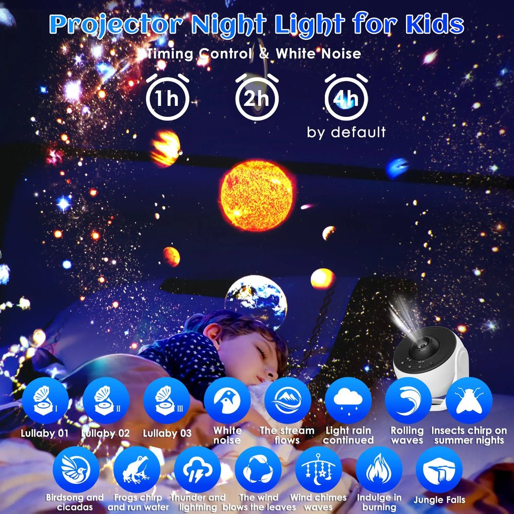 Galaxy Projector for Bedroom Pro Version HD 12 in 1 Film Dis