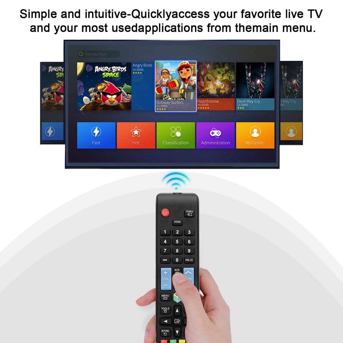 Universal Remote Control for Most Samsung Lcd Led Hdtv 3D Sm