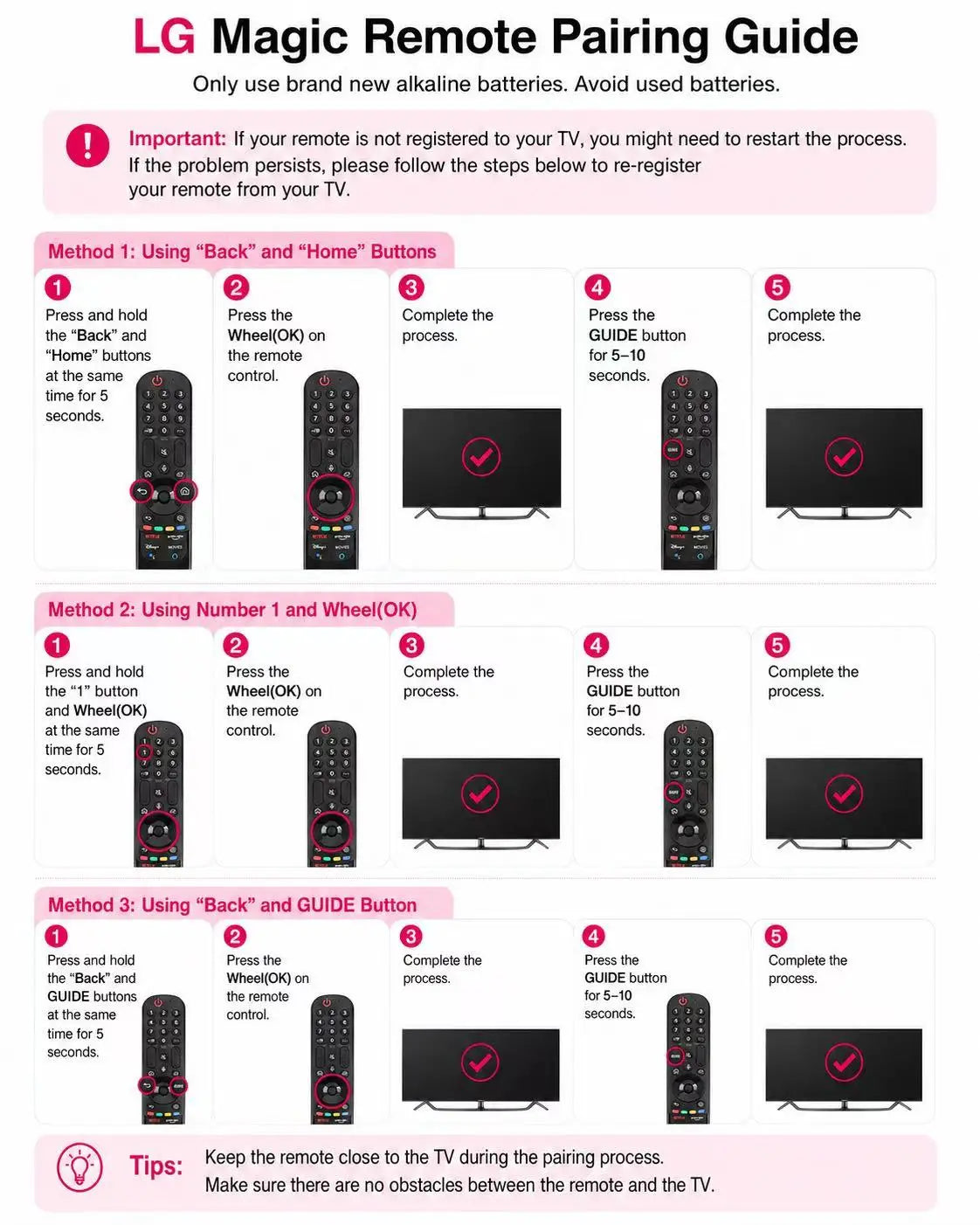 Magic Replacement Remote Compatible For LG 2019-2024 Smart T