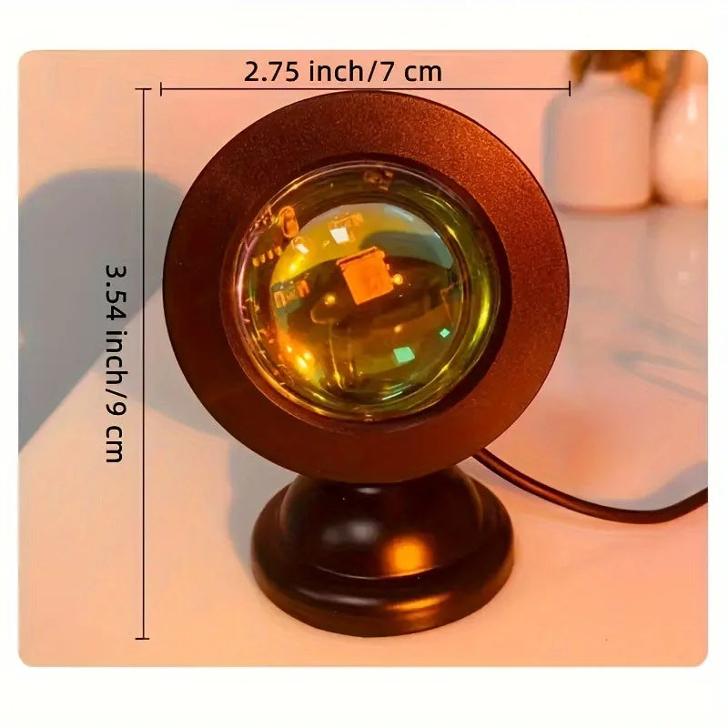 1pc Vibrant Sunset Projection Light - 16-Color Spectrum USB 