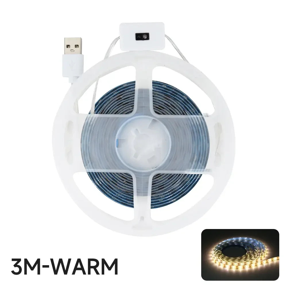 1-5M LED Lights Strip DC 5V USB Gesture Control 60 LEDs/m Backlight Dimmable Sensor Night Lights TV Kitchen Under Cabinet Lamp