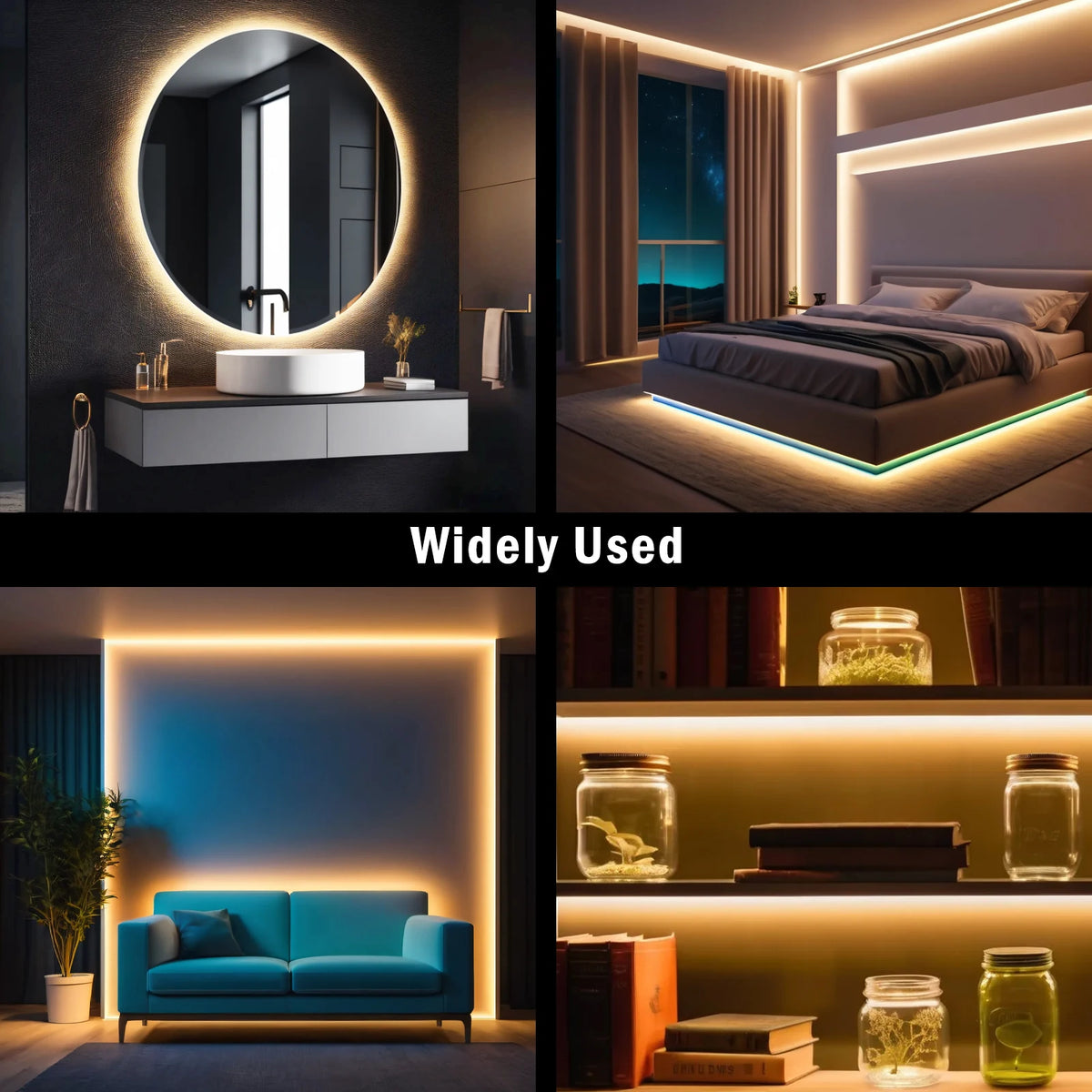 1-50M 220V COB LED Neon Strip Light IP67 Waterproof With Swi