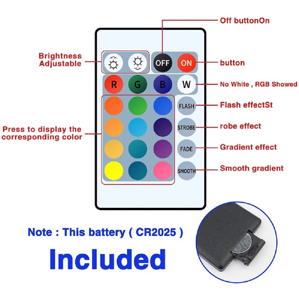 10m 20m Led Strip Lights with 44 Key Remote Control 5050 RGB