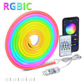5V RGBIC WS2812 Neon LED Rope Strip Bluetooth APP & Remote Control Music Sync Waterproof Flexible Light For DIY Atmosphere Decor