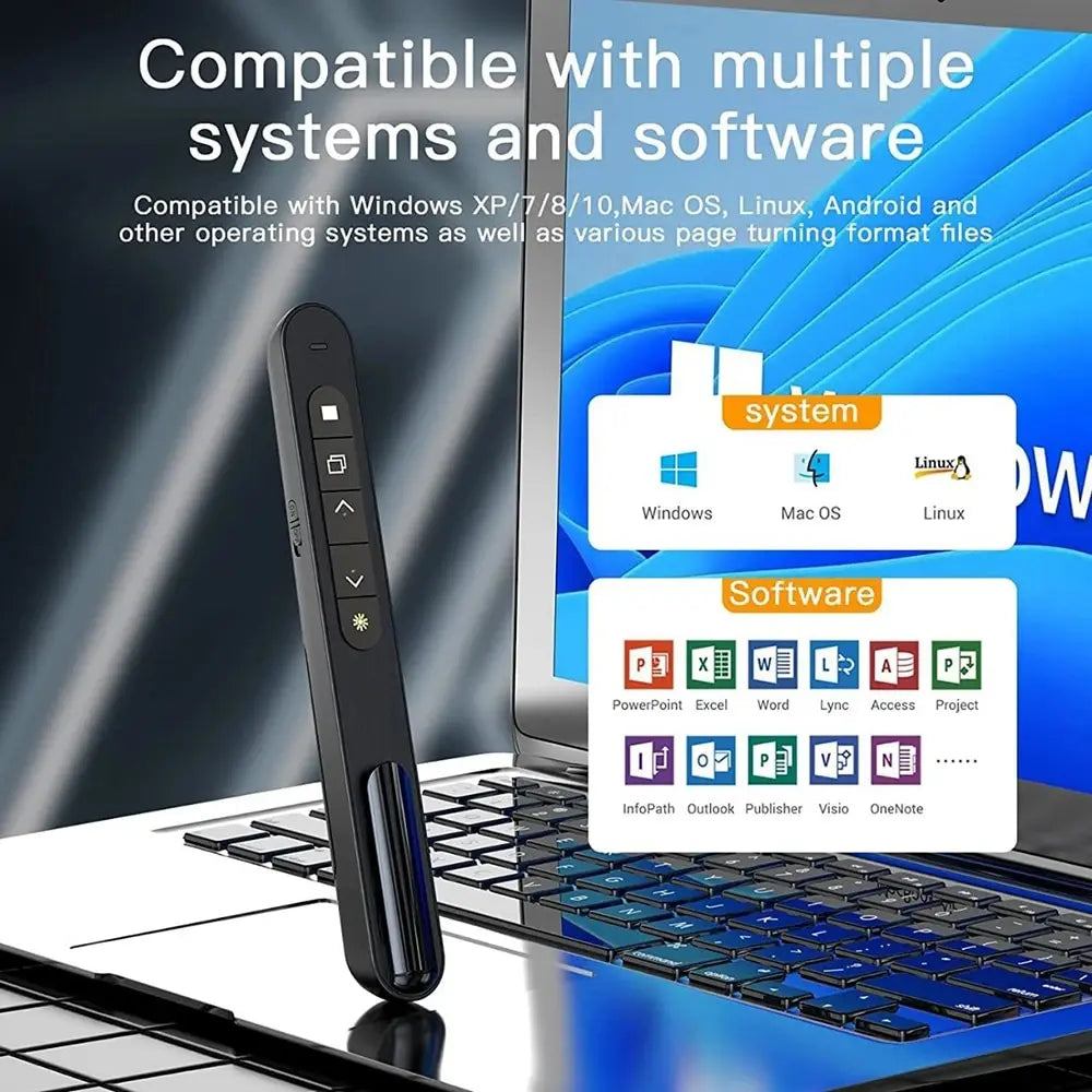 Remote Control Multifunctional Flip Pen Charging Laser Pen S