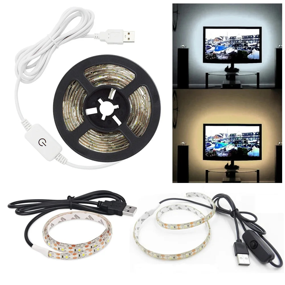 Dimmable 5V LED Strip Lights SMD2835 3528 60Leds/m Waterproo