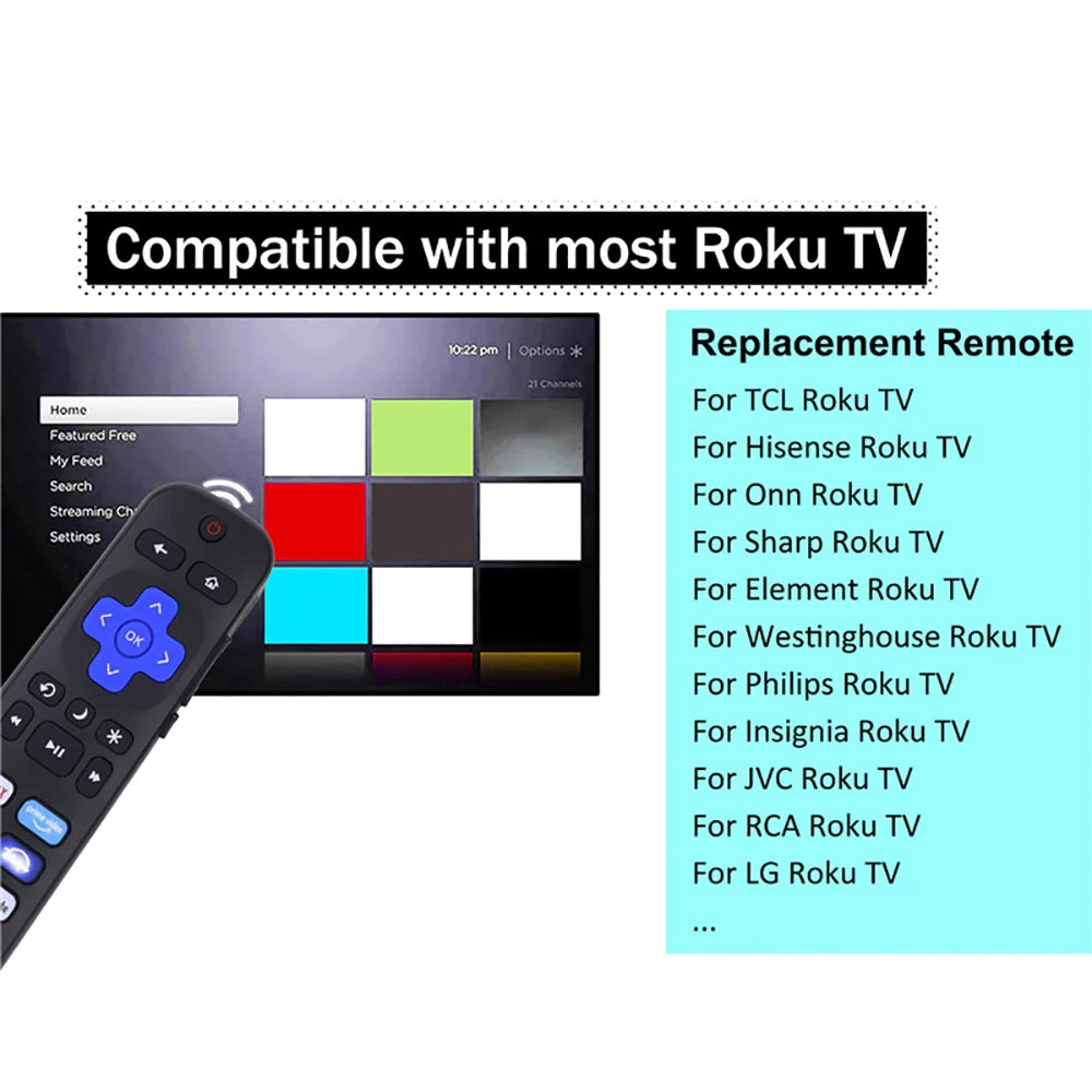 Universal Remote Control for Roku Series TV NETFLIX HD XD XS