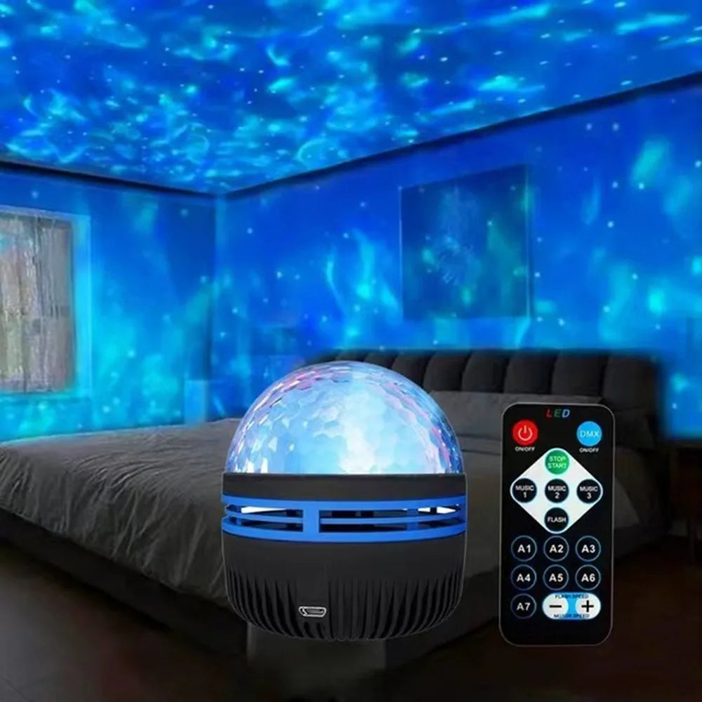 Northern Lights Starry Sky Projector LED Night Light with Re