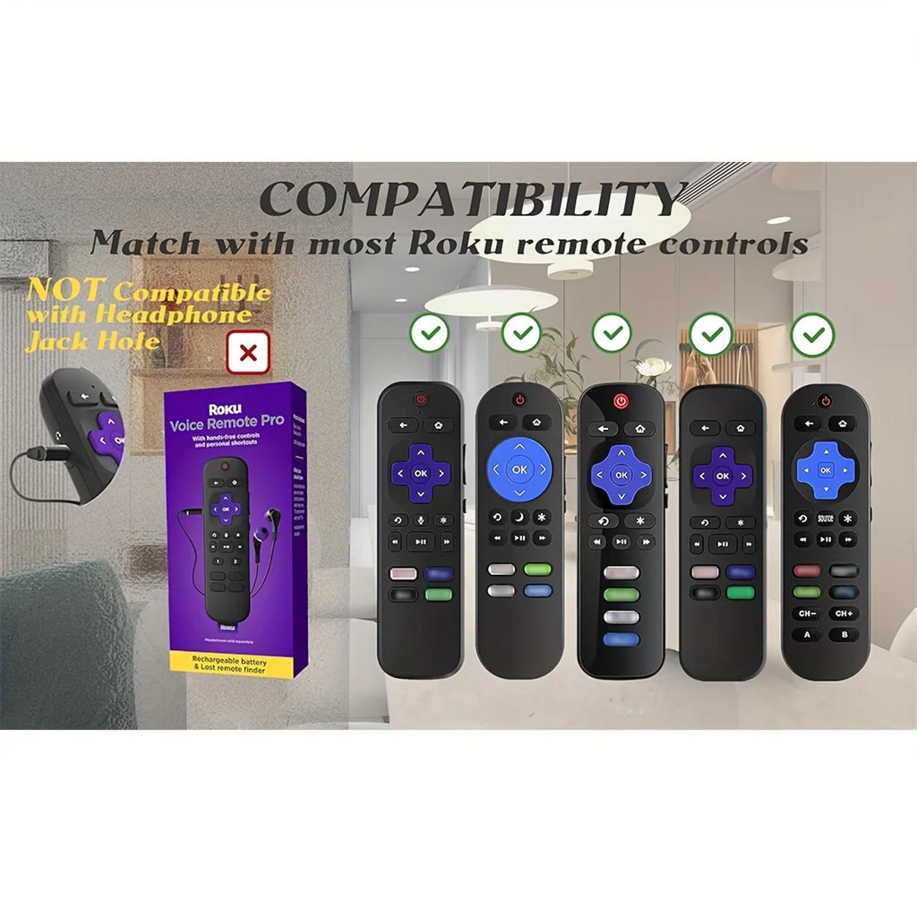 1/2/3 piece set of luminous silicone remote control with rop