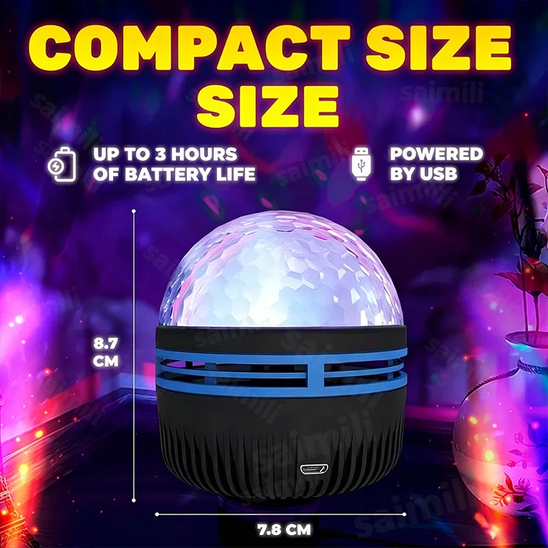 USB 5V Galaxy Aurora Projector Light Auto Rotating RGB Night