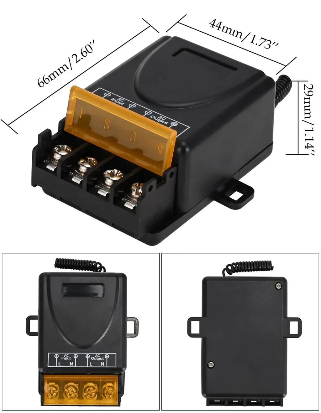 RF 433Mhz Wireless Remote Control Switch AC 72V-220V Relay M
