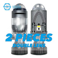 Stella Double Lens/Single Lens H4 LED Headlight Bulb Projector Lamp High/Low Beam High Power 110W 18000Lm 2 Chips for High Beam