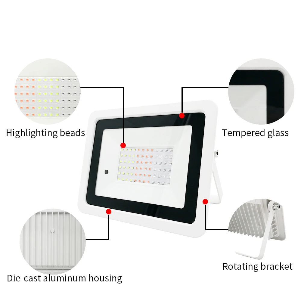 Led RGB Flood Light 20W 30W 50W 100W IP68 Outdoor Floodlight